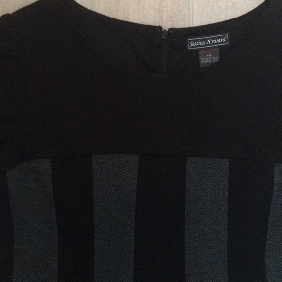 black and gray Jessica Howard dress- size 14p - Picture 2 of 4